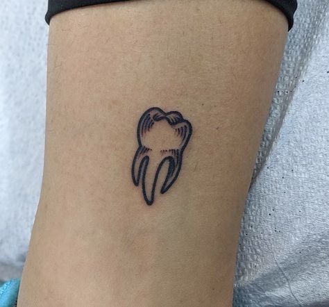 Dentistry Tattoo Ideas, Tooth Tattoos Dental, Dental Tattoo Ideas Dentists, Molar Tooth Tattoo, Teeth Tattoo Ideas, Tooth Tattoo, Molar Tooth, Messi Vs, Dental Art