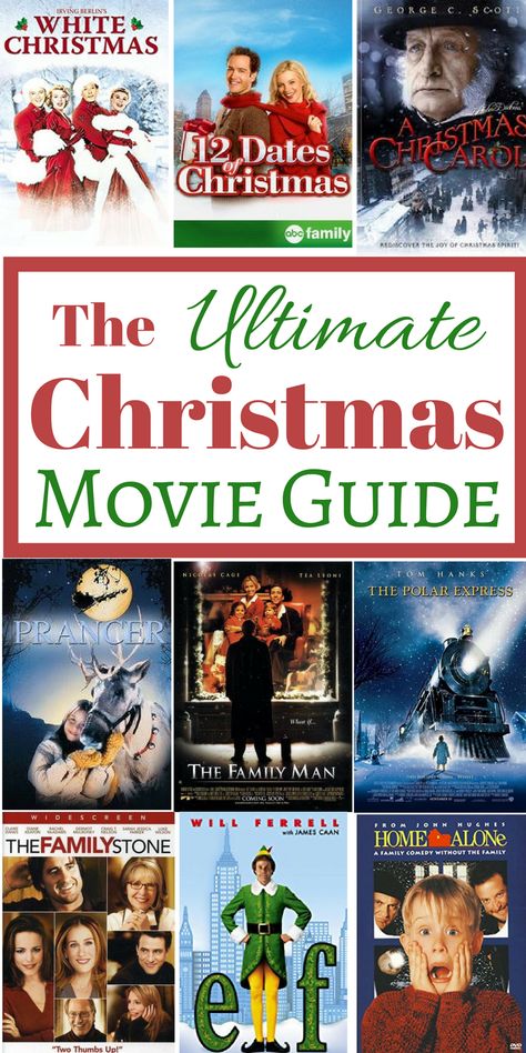 ultimate christmas movie guide Movies To Watch For Kids, Movies To Watch Halloween, Funny Movies To Watch, List Of Christmas Movies, Cheap Christmas Ideas, Comedy Movies To Watch, Family Movies To Watch, Classic Movies To Watch, Romantic Movies To Watch