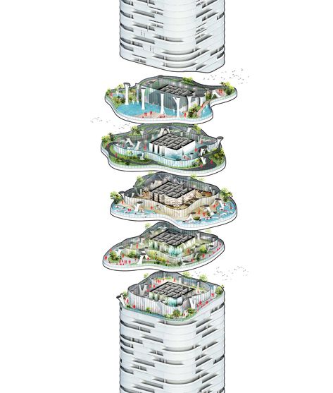 Ole Scheeren, Vertical City, Urban Design Concept, Eco Architecture, Skyscraper Architecture, Architecture Model House, Tower Design, Architecture Building Design, Haikou