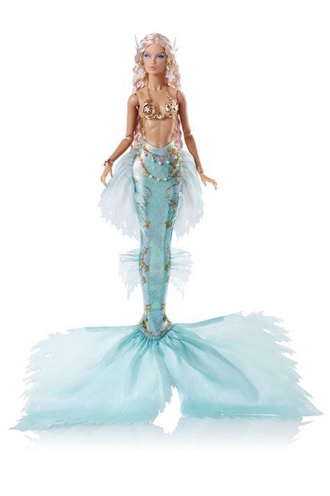 Sirène _Violaine_Perrin_doll Mermaid Theme Dress, Barbie Mermaid Doll, Barbie Mermaid, Graphic Fashion, Barbie Fairy, Mermaid Bra, Mermaid Stuff, Mermaid Lagoon, Integrity Dolls