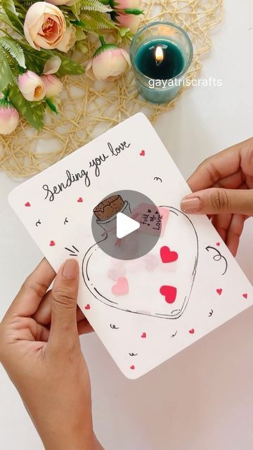 Gayatri chouhan on Instagram: "DIY Cute Gift Idea #crafts #diy #handmade #papercrafting #papercrafts #giftideas #art #gift #cutegift" Valentines Gift Diy For Him, Paper Gift Ideas Handmade, Cute Handmade Cards, Handmade Cards Ideas, Anniversaire Diy, Diy Valentines Cards, Valentine Love Cards, Cool Birthday Cards, Pop Up Art