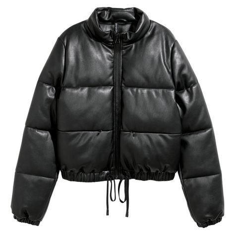 The 23 Best Puffer Coats You Can Buy For Under $250 Fake Leather Jacket, Stand Collar Jacket, Jackets Black, Stand Collar Jackets, Short Sleeve Jacket, Vegan Leather Jacket, Standing Collar, Stand Up Collar, Collar Jacket