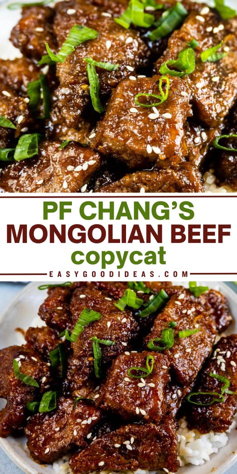 This PF Chang’s Mongolian Beef tastes just like the dish served at the restaurant! It’s a homemade copycat recipe that is so easy to make. Flank steak with some heat! Once you try this Mongolian Beef recipe you won’t want to order it out again! Recipe With Flank Steak, Beef Bottom Steak Recipes, Lean Steak Recipes Healthy, Protein Beef Recipes, Steak Dishes Dinners Meals, Meals With Flank Steak, Cheap Steak Dinner Ideas, Dinner Ideas With Skirt Steak, Asian Beef Recipes Ground