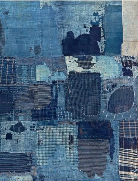 Denim Textiles, Blue Aesthetic Images, Denim Mood Board, Casual Background, Boro Jacket, Japanese Boro Textiles, Boro Textiles, Embroidery Illustration, Pastel Dark