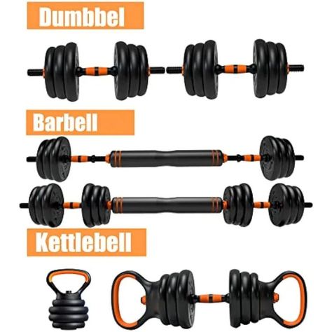 Elevate your home gym setup with this comprehensive weights set that includes adjustable dumbbells, a barbell, and kettlebell attachments. From strength training to cardio workouts, this versatile set provides everything you need for a full-body exercise routine in the comfort of your own home. Adjustable Kettlebell, Kettlebell Set, Indoor Workout, Office Exercise, Adjustable Dumbbells, Dumbbell Set, Adjustable Weights, Weight Set, Bodybuilding Workouts