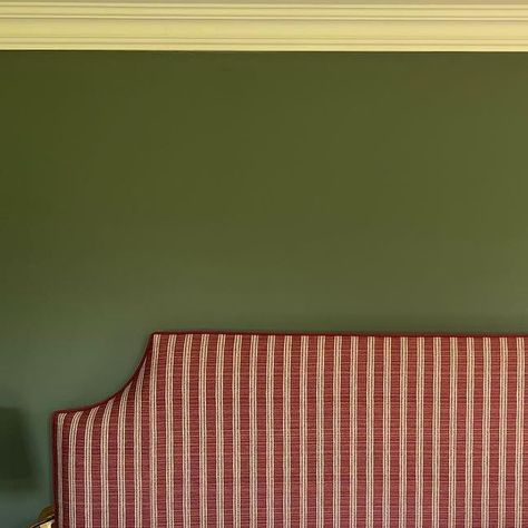 Headboards And Ottomans, Striped Upholstered Bed, Ticking Stripe Headboard, Striped Headboard Bedroom, Painted Fabric Headboard, Red Headboard Bedroom, Burgundy Headboard, Bed Front View, Fabric Bedhead