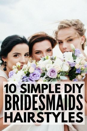 Easy DIY Bridesmaid Hairstyles | If you're looking for the perfect updo or half up bridesmaid hair ideas for medium length or long hair, we've rounded up 10 simple styles you can create at home. Perfect for brunettes and blondes, straight hair, curly hair, and hair with natural waves, these classic, vintage, and boho updos will take your look from good to gorgeous in time for summer wedding season! #hair #updo #hairstyle #bridesmaid #weddinghair #weddinghairstyle Diy Bridesmaid Hairstyles, Hair Ideas For Medium, Diy Bridesmaid Hair, Eyeshadow Basics, Boho Updo, Bridesmaid Diy, Prom Makeup Looks, Fall Makeup Looks, Best Eyeshadow