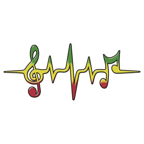 Music Pulse, Reggae, Sound Wave, Rastafari, Jah, Jamaica, Rasta by boom-art Rastafari Tattoo, Reggae Tattoo Ideas, Jamaican Tattoos, Rasta Tattoo, Tiger Hand Tattoo, Rastafari Art, Rasta Art, Reggae Art, Bob Marley Art