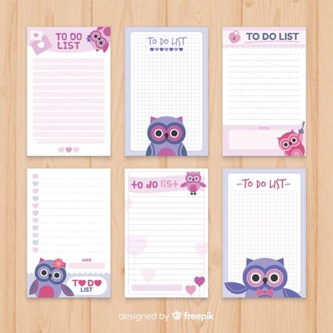 Colorful to do list collection with flat design Free Vector Free Planner Templates, Flower Planner, Stickers Cool, Weekly Planner Free, Monthly Planner Template, Note Pad Design, Note Doodles, To Do Lists Printable, Print Planner