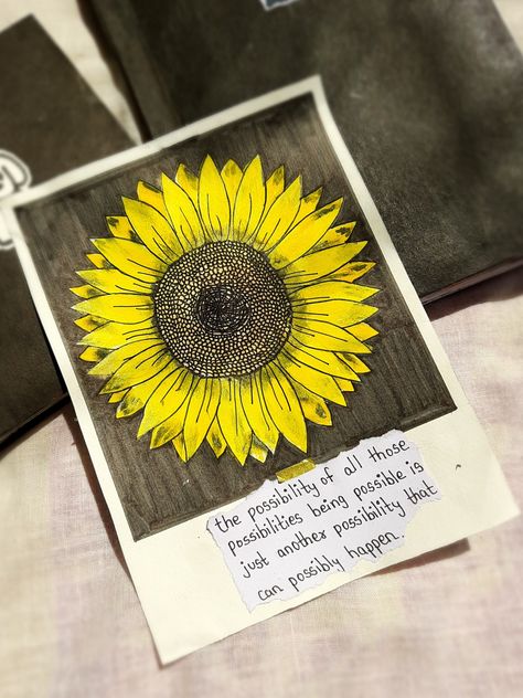 Flower Polaroid, Flowers Aesthetic, Aesthetic Aesthetic, Cursed Child Book, Children Book Cover, Painting Watercolor, Sunflower, Sun, Book Cover