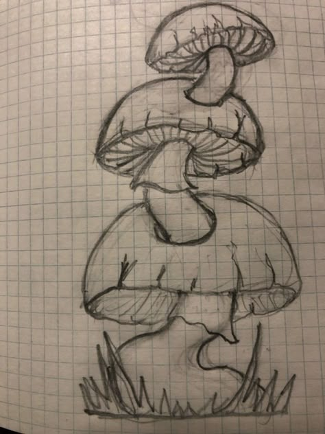 Mushroom Drawing, Meaningful Drawings, Art Tools Drawing, Easy Doodle Art, Easy Doodles Drawings, Graffiti Drawing, Easy Drawings Sketches, Mini Drawings, Doodle Art Designs