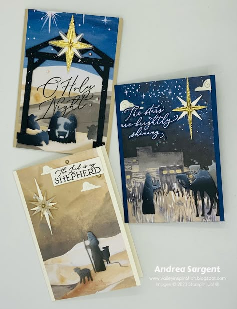 Su Great Tidings Cards, Su Night Divine, Stampin Up O Holy Night Dsp, Stampin Up Holiday 2023, Stampin Up Celebrate The Miracle Cards, Night Devine Stampin Up Cards, Stampin Up Night Divine Cards, O Holy Night Stampin Up Cards, Stars At Night Stampin Up Cards