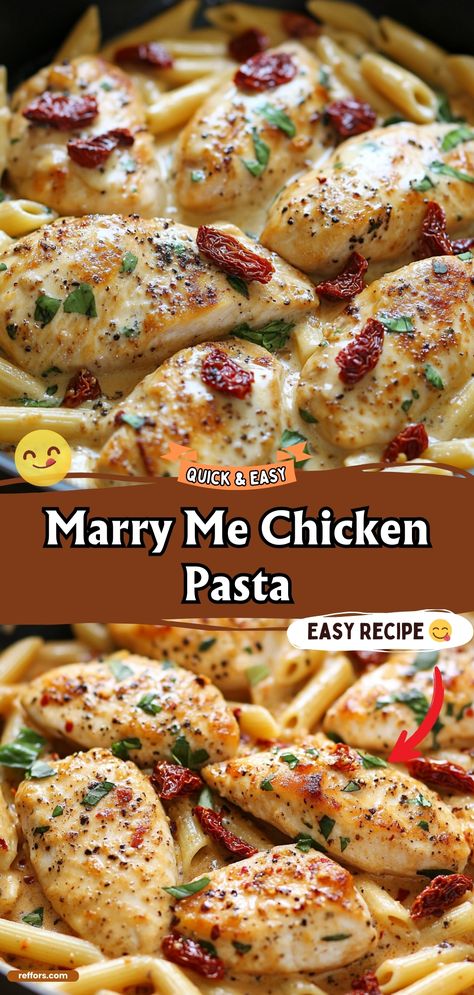 Impress your dinner guests with Marry Me Chicken Pasta, a dish so good it might just elicit a marriage proposal. Tender chicken in a creamy sun-dried tomato and parmesan sauce is tossed with pasta, making every bite a delicious declaration of love. #RomanticDinners #ChickenPasta #DeliciousPasta Easy Marry Me Chicken Pasta, Crockpot Marry Me Chicken Pasta, Merry Me Chicken Pasta Recipe, Mary Me Chicken And Pasta, Marry Me Chicken Pasta Recipe, Marry Me Pasta, Marry Me Chicken Pasta, Ground Beef Pasta Recipes, Glass Of White Wine