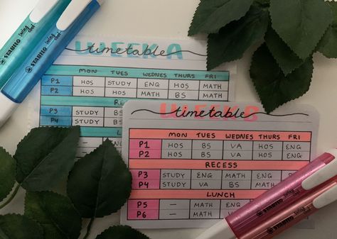 Cute Timetable Ideas For School, Timetable Layout Design, How To Make School Timetable, Cute School Timetable Ideas, School Timetable Ideas Creative, Study Aesthetic Timetable, Timetable Ideas For Classroom Aesthetic, Classroom Timetable Ideas, School Timetable Design Ideas