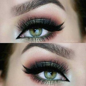 Pink Eye Makeup Looks, Dark Green Eyes, Pink Smokey Eye, Makeup Ojos, Blue Smokey Eye, Green Smokey Eye, Pretty Eye Makeup, Makeup Looks For Green Eyes, Pink Eye Makeup