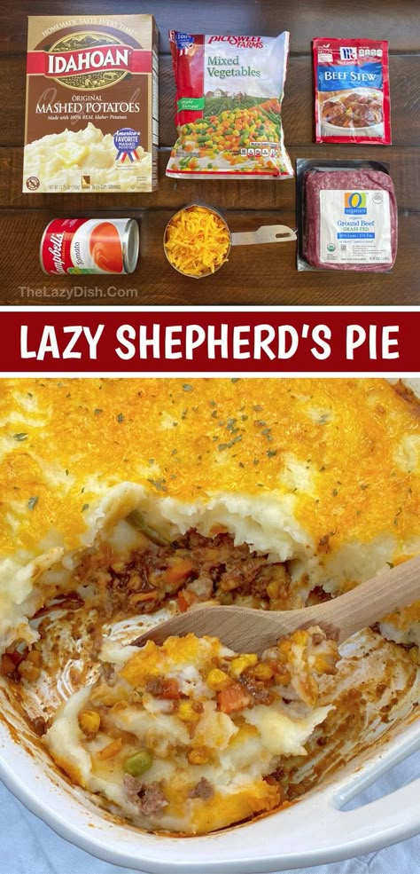 The BEST Quick & Easy Shepherd's Pie (Simple Family Dinner Recipe!) Cheap Ingredients, Easy Shepherds Pie, Recipes For The Family, Shepherd's Pie Recipe, Quick And Easy Dinner Recipes, Shepherds Pie Recipe, Quick And Easy Dinner, Shepherd's Pie, Easy Family Dinners