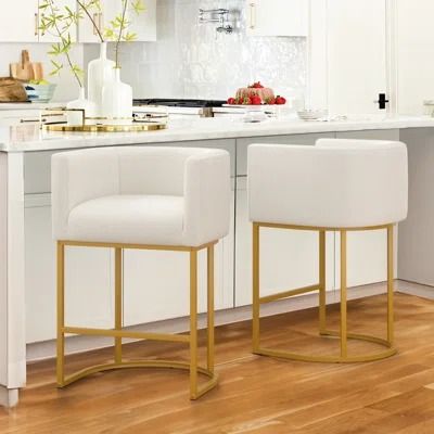 Counter Height Bar Stools | Wayfair Fabric Bar Stool, White Stool, Carolina House, Rocking Chair Set, Modern Counter Stools, Stools For Kitchen Island, Counter Height Bar, Furniture Side Tables, Counter Height Bar Stools