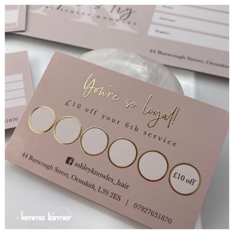 Let’s talk Loyalty Cards Do you use them or are they more hassle than they are worth? Having ran my own business as a nail tech I appreciate both approaches. They can be a huge help to a growing business and also during quiet periods, which some of you may be feeling at present due to the economical situation. Personally, I always found them to be more hassle than they are worth. Customers lose them, you end up with one customer who has stamps on 3 different cards etc I have found that a be... Business Cards For Nail Techs, Manicure Business Card, Nail Cards Business, Nail Tech Business Cards Ideas, Nail Loyalty Card, Loyalty Cards Ideas, Business Card Nails, Nail Suite, Nail Tech Logo