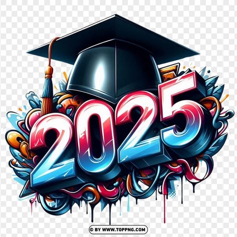 Graduation 2025 Ideas, Class Of 2025 Logo, 2025 Graduation Ideas, Graduation Cap Pictures, Red Graduation Cap, 2025 Logo, Doctor Craft, Graduation Cap Clipart, Graduation Clip Art