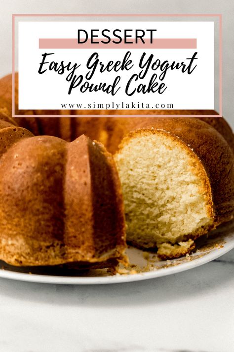 Greek Yogurt Pound Cake, Yogurt Pound Cake, Greek Yogurt Pound Cake Recipe, Yogurt Pound Cake Recipe, Pound Cake Muffins, Orange Pound Cake Recipe, Yogurt Substitute, Greek Yogurt Cake, Easy Pound Cake