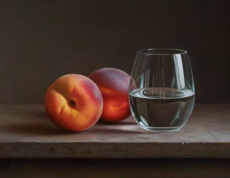 Glass Oil Painting, Painting 2023, Still Life Oil Painting, Fruit Painting, Nature Drawing, Painting Still Life, Photorealism, Traditional Paintings, Glass Artists