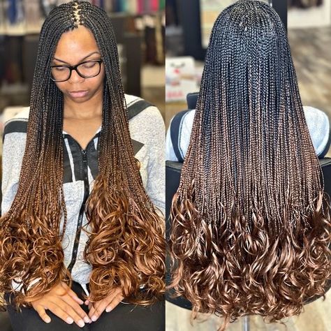 Long Braids With Curls At The End, Best Crochet Hair, French Curls, Braids Styling, Hype Hair, Natural Hair Bun Styles, Short Box Braids Hairstyles, French Curl, Braiding Styles