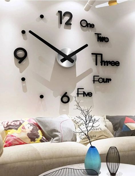 We sell items for every mood on Etsy. fashion according to your mood Wall Clock Sticker, 3d Living Room, 3d Wall Clock, Diy Wall Clock, Digital Wall Clock, Wall Watch, Wall Ornaments, Diy Clock, Smooth Walls