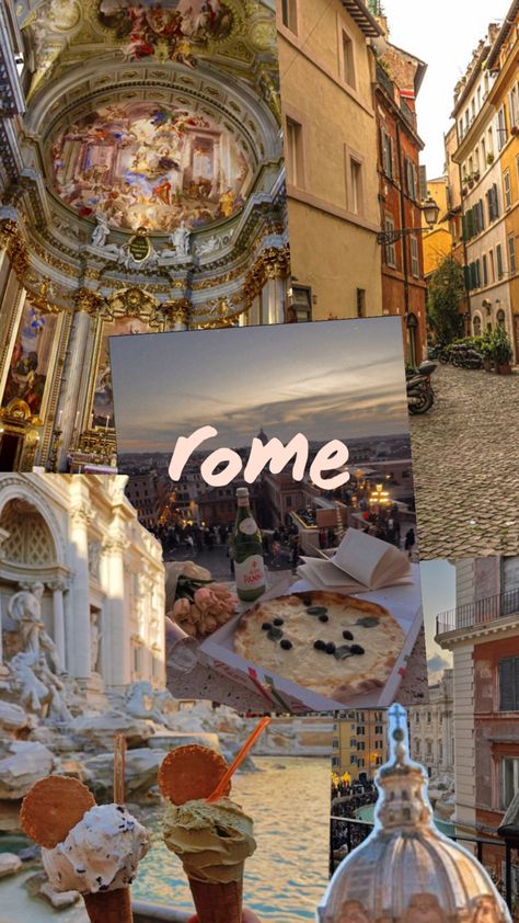 Rome Italy Aesthetic, Rome Aesthetic, Italy Trip Planning, Italy Vibes, Travel Collage, Travel Infographic, Europe Aesthetic, Travel Inspiration Destinations, Travel Wallpaper