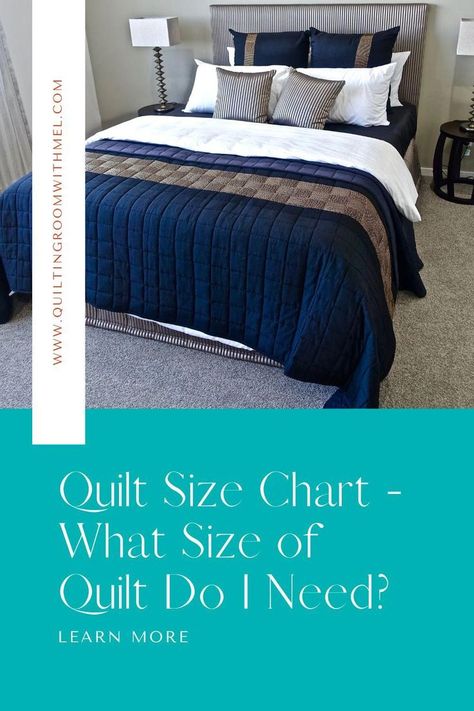 When it comes to making a quilt, size matters! Whether you’re a beginner or an experienced quilter, understanding the different sizes of quilts can help you create the perfect quilt for any project. From cot-sized quilts to California King, the size of a quilt can make all the difference in the finished product. Knowing the right quilt size to use is essential for the success of any quilt. So, why not share your knowledge and experience with a new quilter by introducing them to quilt sizes? Queen Bed Quilt Size, King Size Quilts Master Bedrooms, King Size Quilt Dimensions, Sizes Of Quilts, Queen Size Quilts, California King Quilts, Making A Quilt, Quilt Size Chart, Modern Quilting Designs