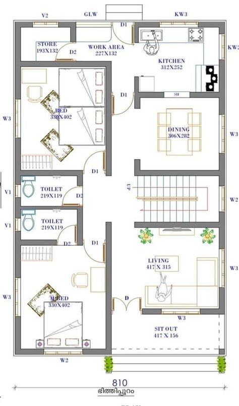 How Much Area Should I Utilize For Building A Duplex House In A 1800 17A 750 Sq Ft House Plans, Sf House, 30x50 House Plans, Budget House Plans, 30x40 House Plans, House Plans Ideas, 2bhk House Plan, Unique House Plans, Kerala House