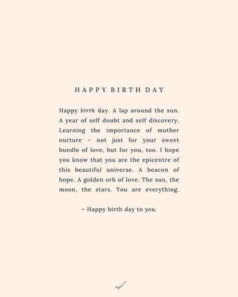 Motherhood Poetry, Importance Of Mother, Birth Quotes, Mother Life, Happy Birthday Mum, Thank You Mum, Mom Birthday Quotes, Mum Quotes, Birth Day