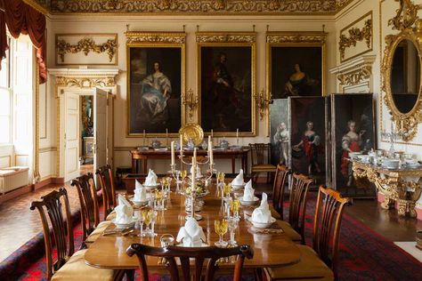 Woburn Abbey State Dining Room Woburn Abbey, English Houses, John Russell, English Interior, English Furniture, English House, Classical Architecture, Stately Home, Wallpaper Decor