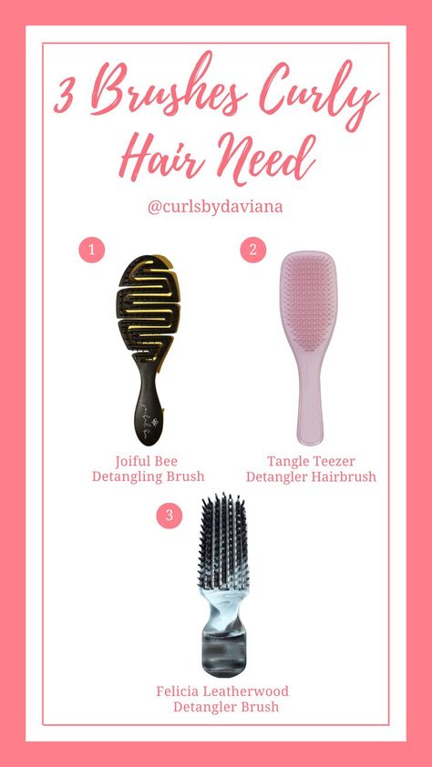 Brushes For Curly Hair, Detangle Curly Hair, Brush Curly Hair, Felicia Leatherwood, Tangle Teezer, Best Brushes, Detangling Brush, Hair Detangler, Hair Brush