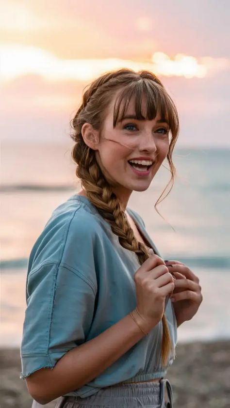 61 Stunning Braided Hair Bangs for Every Style: From Box Braids to Tribal Braids with Heavy Fringe Bangs And Braids Hairstyles, Bangs With Braids Hairstyles, Braid Hairstyles With Bangs, Bangs With Braids, Sona Inspiration, Braids With Bangs, Braids Bangs, Heavy Fringe, Fringe Braid