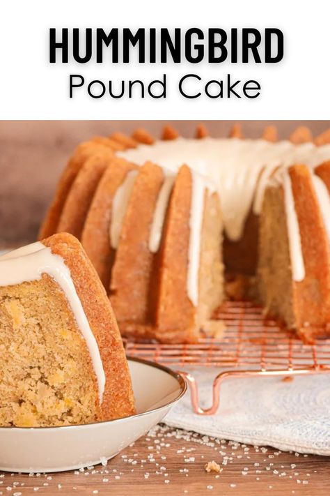 Hummingbird Pound Cake Recipe, Hummingbird Cheesecake, Southern Cakes, Coconut Cakes, Cake Bundt, Hummingbird Cake Recipes, Orange Pound Cake, Southern Cake, Blessings Quotes