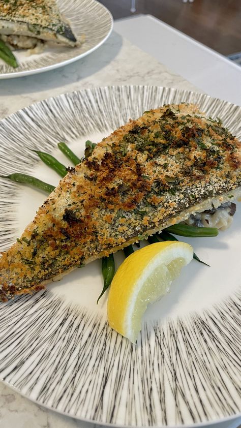 Easy Herb-Crusted Branzino Fillet Recipe for Beginners Baked Branzino Recipe Filet, Branzino Fillets Recipe, Branzino Recipe Filet, Baked Branzino Recipe, Branzino Recipe, Recipe For Beginners, Healthy Low Carb Dinners, Parmesan Crusted, Chicken Cutlets