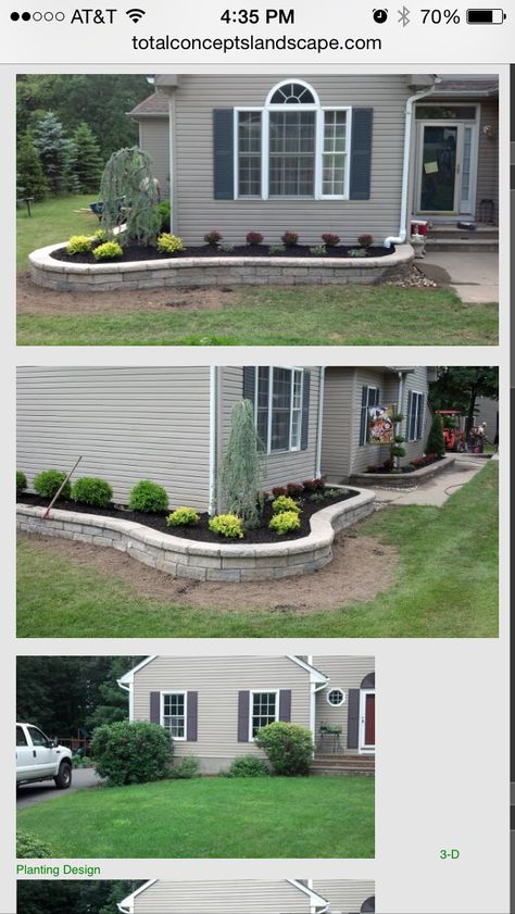 Landscape Ideas Front Yard Curb Appeal, Cheap Landscaping Ideas, Trending Crafts, Small Front Yard Landscaping, Front Garden Landscape, Front Yard Garden Design, Front Landscaping, Backyard Remodel, Stone Garden