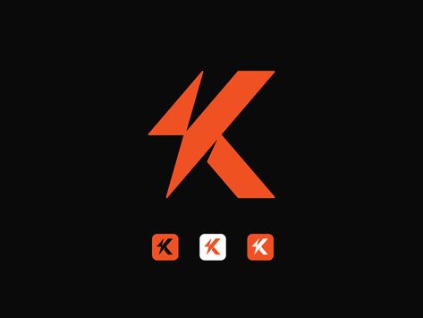 Lettermark K + Electric Symbol by Faikar | Logo Designer on Dribbble Electric Vehicle Logo Design, Electric Logo Design, Electrical Company Logo, Electrical Logo, Electricity Logo, Electrician Logo, Energy Logo Design, Electric Logo, Logo Electric