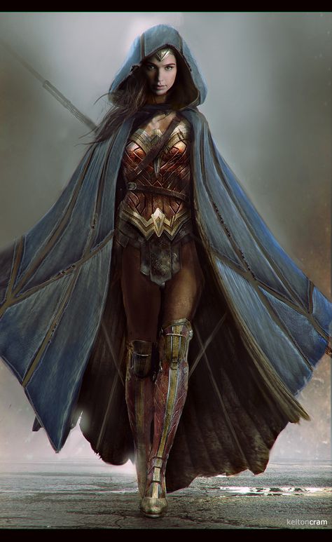 ArtStation - Wonder Woman Concept 1, Kelton Cram Wonder Woman Concept, Wonder Woman Art, Gal Gadot Wonder Woman, Wonder Woman Costume, Superman Wonder Woman, Wonder Women, Woman Art, Game 3, Dc Heroes