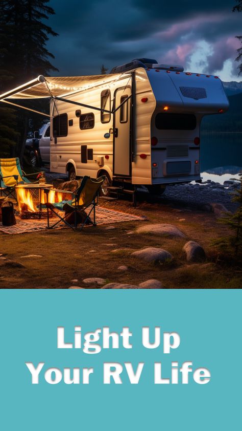 Transform your outdoor haven with our guide to the finest RV awning lights. From vibrant LED setups to cozy string lights, explore options that add a touch of magic to your campsite. Elevate your evenings under the stars and create memories that shine bright. 🌟🏕️ #RVAwningLights #OutdoorAmbience #CampingMagic Campsite Lighting, Camper Lights, Rv Gear, Rv Awning, Rv Exterior, Awning Lights, Led Exterior Lighting, Sitting Outside, Rv Adventure