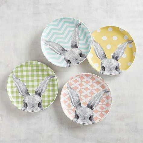 Pier 1 Imports Easter Bunny Ears Salad Plate Set #easter #dinnerware #easterbunny #homedecor #afflink Pier One Imports, Gluten Free Puff Pastry, Easter Plates, Bunny Plates, Easter Bunny Ears, Country Door, Pastel Pattern, Pier One, Bunny Ears