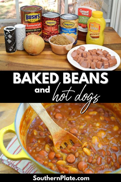 Hot Dog Baked Bean Casserole, Hot Dog And Beans Recipes, Baked Beans With Hot Dogs Recipe, Hot Dogs And Baked Beans Casserole, Beans And Hot Dogs Recipes, Baked Beans With Hot Dogs, Hotdogs And Beans, Baked Beans And Hot Dogs, Recipes Using Baked Beans