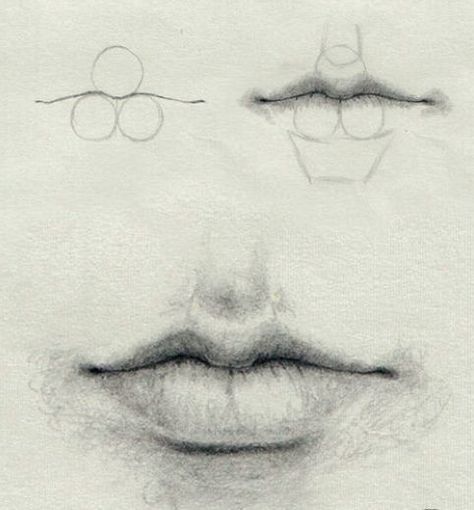 Nose Shading Tutorial, Drawing Face Realistic, Sketch Mouth, Lips Sketch, Face Art Drawing, 심플한 그림, Lip Drawing, Sketching Tips, Mouth Drawing