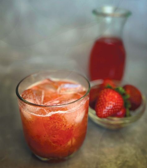 Sweet and Spicy Strawberry Shrub Strawberry Project, Strawberry Shrub, Shrub Drink, Pick Strawberries, Strawberry Vinegar, Shrub Recipe, Old Fashioned Drink, Champagne Vinegar, Fancy Drinks