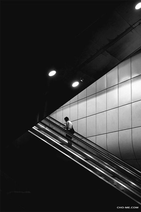 Original Art Black & White/Photo/Paper/Digital Photography, measuring: 50.8W x 76.2H x 0.51D cm, by: Cho Me (Singapore). Styles: Street Art, Expressionism, Conceptual, Fine Art. Subject: Architecture. Keywords: Stairs, City, Architecture, Station, Urban, Escalator, Subway, Interior, Building. This Black & White/Photo/Paper/Digital Photography is one of a kind and once sold will no longer be available to purchase. Buy art at Saatchi Art. Subway Escalator, City Stairs, Photo Contrast, Singapore Architecture, Building Silhouette, City Streets Photography, Snap Photography, Black And White Photo Wall, Stairs Architecture