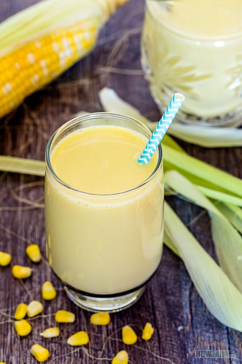 Corn milk Holiday Roasted Vegetables, Soy Milk Recipes, Holiday Appetizers Thanksgiving, Holiday Desserts Thanksgiving, American Childhood, Healthy Smoothies Recipes, Halloween Appetizers Easy, Drinks Non Alcoholic, Halloween Pizza