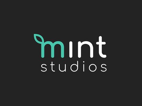 Logo concept design for Mint studios #1 by EvoxLab - design agency on Dribbble Mint Logo Design, Logo Concept Design, Mint Logo, Logo Photography, Green Logo, Studio Logo, Mint Color, Photography Logos, Logo Concept