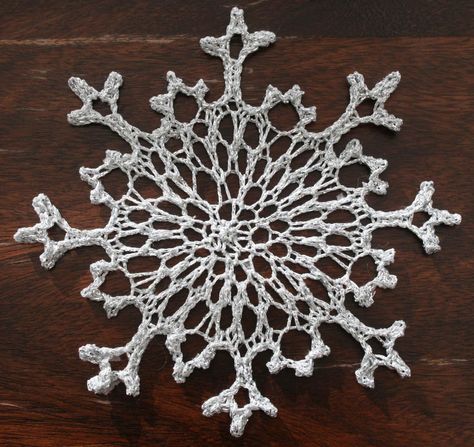 knitting-patterns/snowflakes.md at master · opensourcecraft/knitting-patterns · GitHub Knit Snowflake, Christmas Knits, Knit Christmas Ornaments, Snowflake Patterns, Knit Christmas, Crochet Stars, Christmas Knitting Patterns, Knit Lace, Crochet Christmas Ornaments