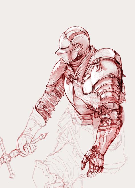 Knight Sketch Drawings, Knight Side Profile, Dark Souls Sketch, Armor Side View, Giant Reference, Armour Sketch, How To Draw Armor, Knight Poses Drawing, Armor Drawing Reference