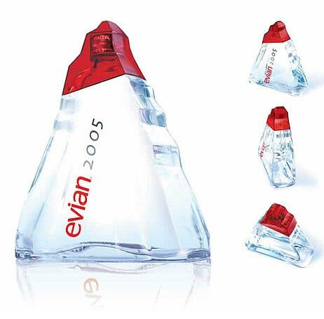 Evian Water Packaging, Smart Tiles, Innovative Packaging, Water Branding, Glass Packaging, Evian Bottle, Cool Packaging, Bonnie Clyde, Packing Design